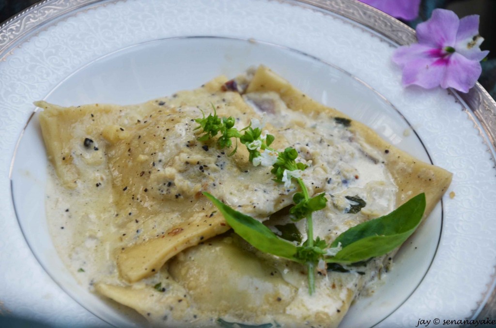 Mushroom-ravioli