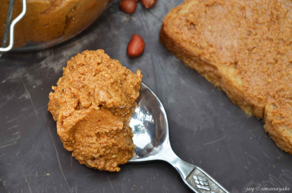 Peanut butter on spoon