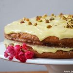 White chocolate cardamom cake