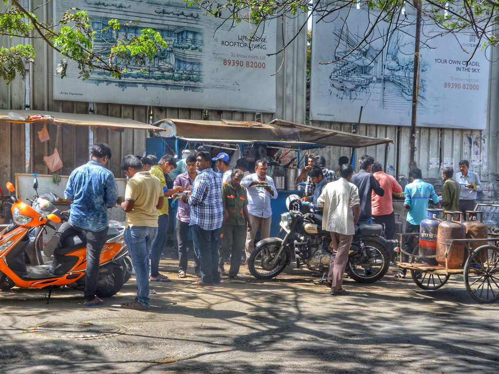 roadside food stall in india