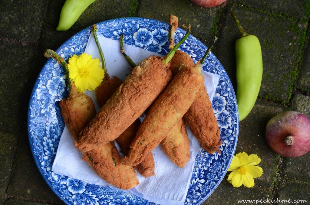 Stuffed Banana Peppers (Deep Fried Maalu Miris) Peckish Me