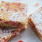 Cherry & white chocolate blondies