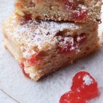 Cherry & white chocolate blondies