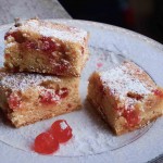 Cherry & white chocolate blondies