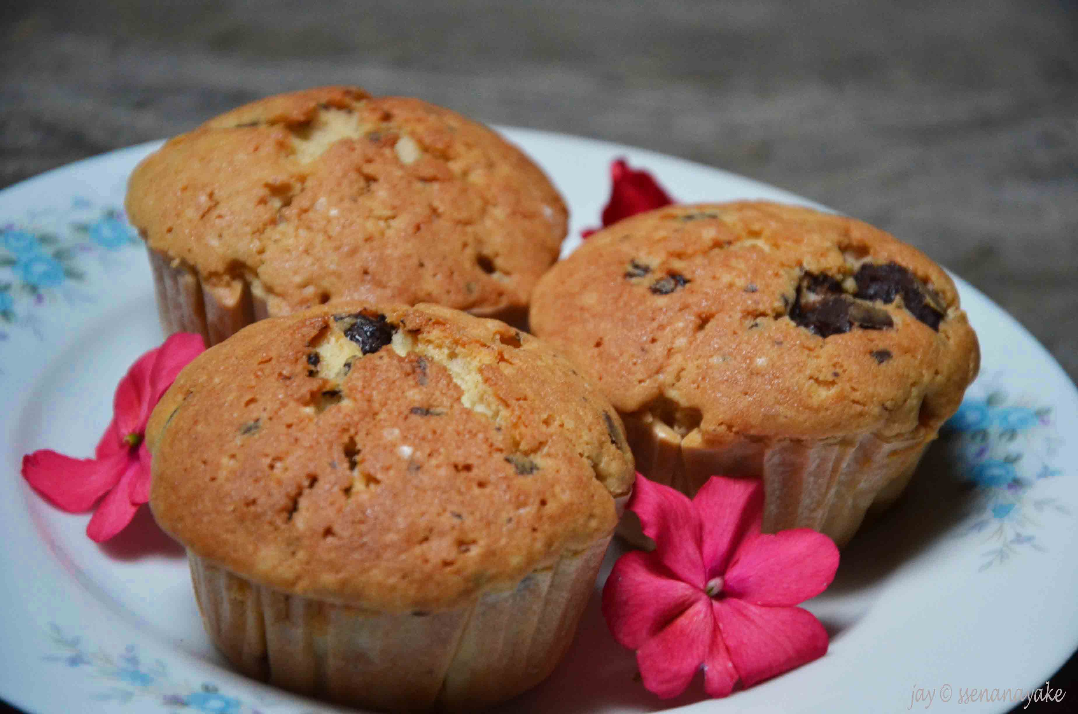 vanilla chocolate chip muffins