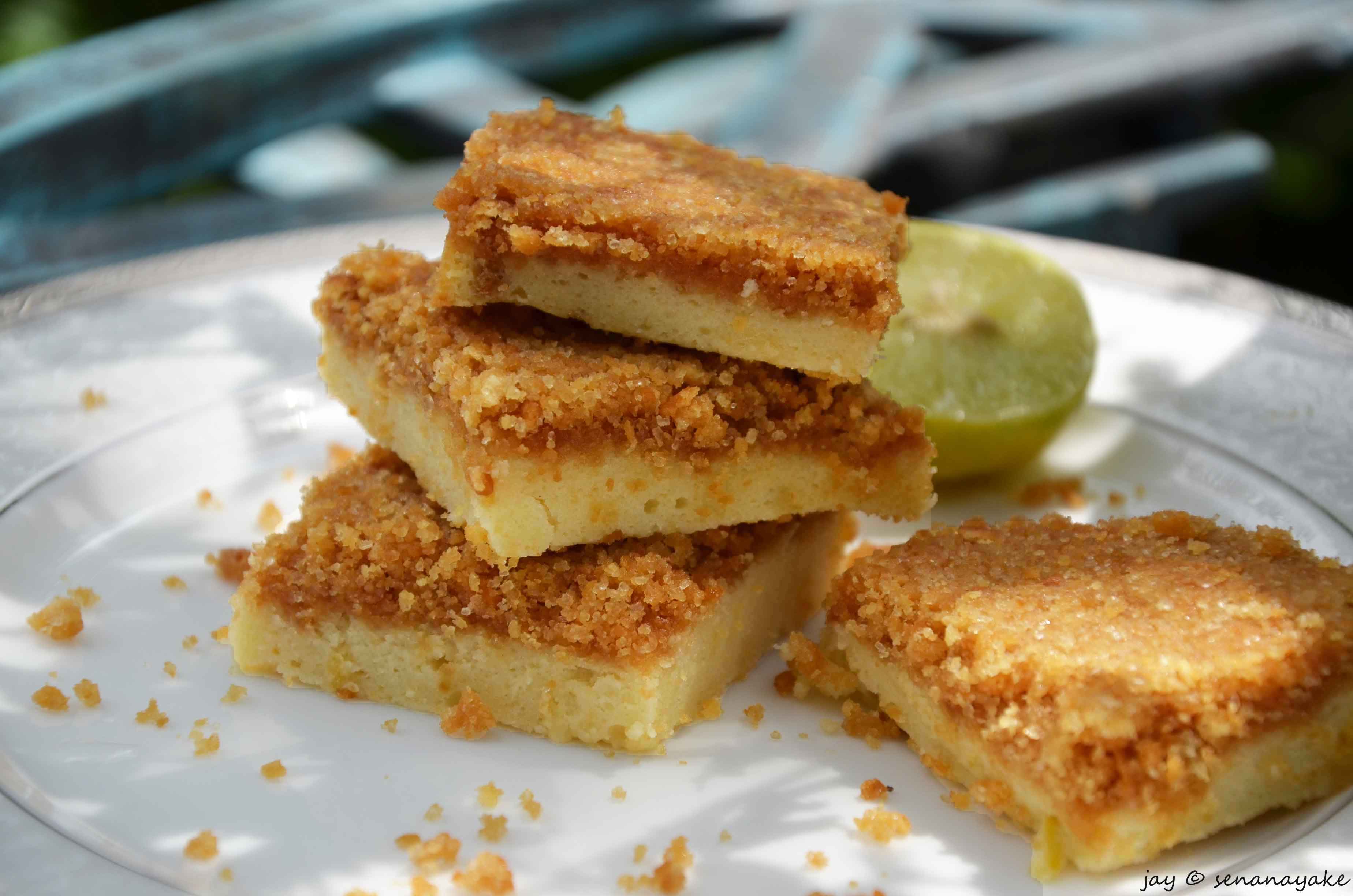 Creamy lime squares