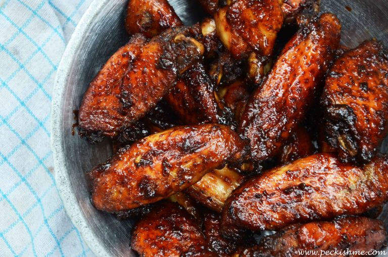 Sticky Chicken Wings A pub style chicken wings recipe Peckish Me