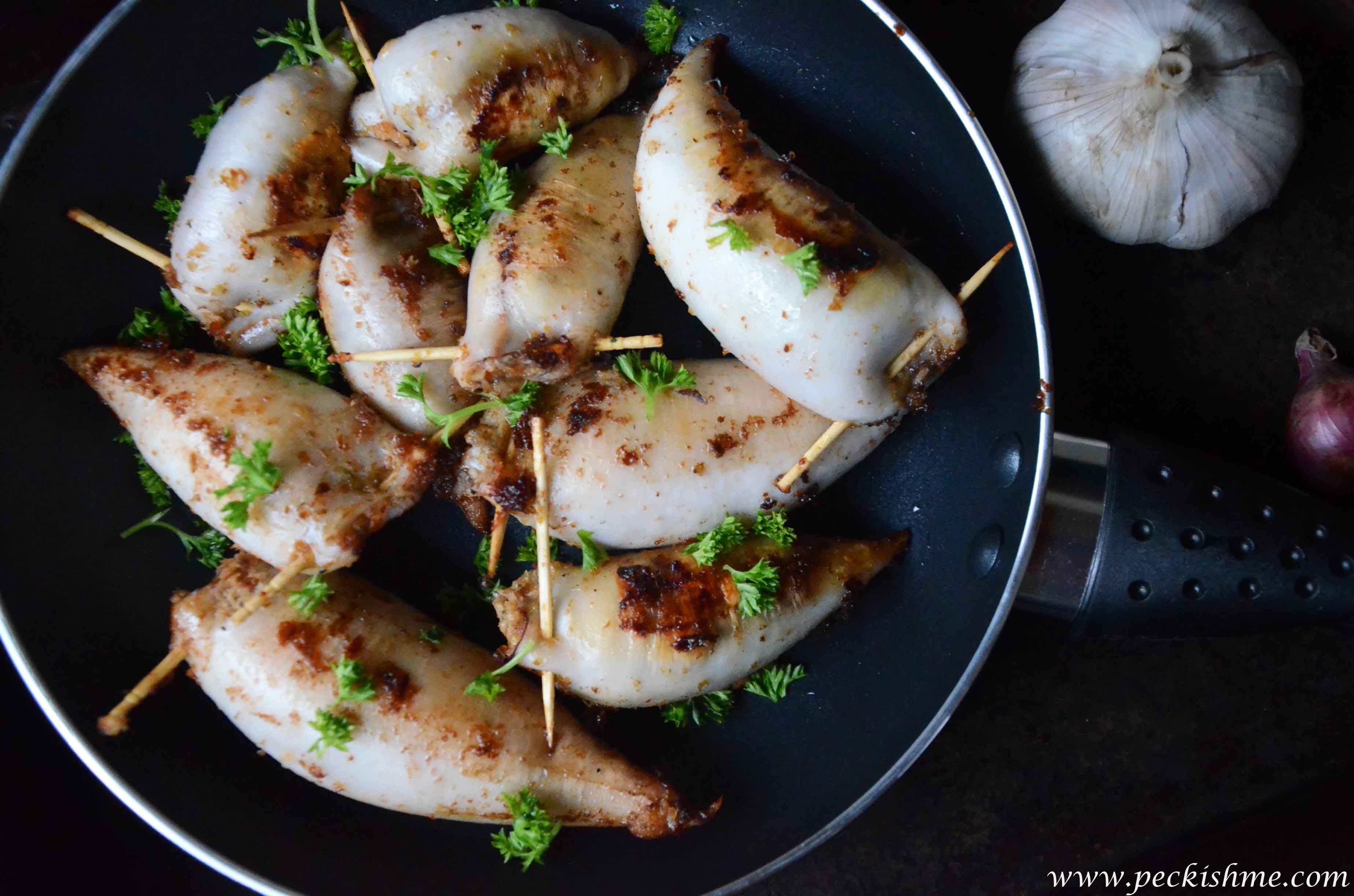 Stuffed Squid - A Calamari recipe | Peckish Me